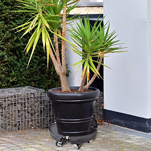 TreeGun Plant Caddy with Wheels Heavy Duty with 8 Lockable Casters, Rolling Plant Stand Adjustable for 8 inch-22 inch Outdoor Indoor Large Plant, Plant Dolly with Wheels Heavy Duty 500lbs Capacity - size: 1 PACK