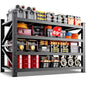 69"W Garage Shelving,6000lb Heavy Duty Storage Shelves,4 Tier Adjustable Shelving Unit,Industrial Metal Storage Shelving,Easy to install Standing Garage Shelf for Warehouse,Basement,64"H x 69"W x 24"D