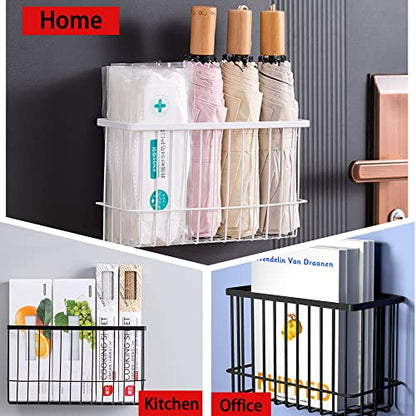 Magnetic Shelf Fridge Basket Bin for Whiteboard Washer Dryer Locker Cabinet | No Drilling Or Tools Needed, Reusable Magnet Organizer Classroom Office Home Kitchen Laundry Storage Rack Container Holder - style: (1-Pack) Black/XL