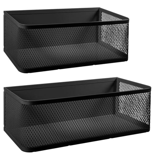 Picowe 2 Pack Magnetic Laundry Organizer, Magnet Basket for Laundry Room,16.5lb Capacity Magnetic Shelf for Washer /Dryer, Fridge & Small Spaces ( L+XL Black) - color: Black, size: 2 Pack (L+XL)