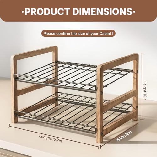 DGWJSU Can Organizer for Pantry 2-Tier, Can Storage Organizer Pantry, Soda Can Organizer, Holds up to 24 Cans Holders for Pantry, Cabinet, Countertop, Carbonized Brown - size: 2 Tiers
