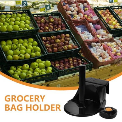 SOLUSTRE Grocery Bag Holder Dispenser Stand Shopping Bag Holder for Plastic Bags Tool-Free Install 9.44 X 9.44 X 7.48 in for Kitchen Supermarket Store Commercial Use