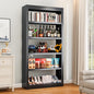 OSEILLC Bookcase, 5-Shelf Heavy Duty Metal Bookcase, Adjustable Bookshelf with Large Capacity, Book Shelf for Home Office, Living Room, Garage (Black) - color: Black, size: 69"H x 31.5"W