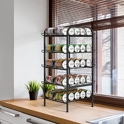 Water Bottle Organizer 5 Tier FreeStanding Water Bottle Storage Shelf Adjustable Water Bottle Holder Stand Metal Beverage Can Rack for Pantry Kitchen Party Black - size: 5 TIER