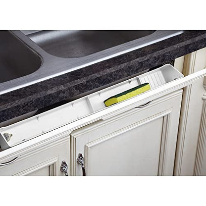 Rev-A-Shelf 24" Plastic Tip-Out Tray Organizer for Sink Base Cabinets, Home Kitchen and Bathroom Organization, Min Opening Width 26.5", White, LD-6591-24-11-1 - size: 24 inches