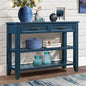 Knocbel Entryway Console Table with 2 Storage Drawers and 2 Lower Shelves, Entrance Hallway Foyer Behind Sofa Couch Table, Easy Assembly (Navy Blue) - color: Navy Blue