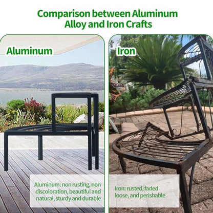 Outdoor Plant Stand Aluminum Lightweight Flower Rack Rustproof | Rustproof WaterProof and Rust-Free Corner Shelf Ladder Rack Perfect for Indoor and Outdoor Greenery Display