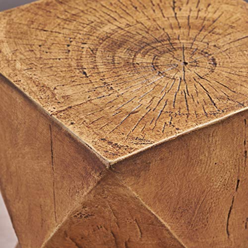 Christopher Knight Home Manuel Light-Weight Concrete Accent Table, Natural, 12.5D x 12.5W x 17.75H in - color: Manue,natural