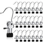 Hotop 48 Pieces Boot Hanger Clips for Closet, Laundry Hanging Hooks Heavy Duty Clips Boot Holder Portable Single Hooks Space Saving for Pants Jeans Clothes Hats Tall Towels (Silver) - color: Silver