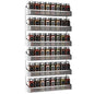 Auledio 2 Pack Spice Rack Organizer, 3 Tier Counter-top Stand or Wall Mounted Storage Rack Hanging Shelf for Kitchen Cabinet, Cupboard, Pantry Door or Bathroom Shower Cosmetic - Chrome