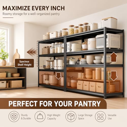 3 Tier Metal Bookshelf, Adjustable Tall Bookcase, Heavy Duty 1800 LBS Modern Deep Book Shelf, Bolt-Free Storage Shelves for Living Room, Home Office, Garage, 27.6" Wx 13.8" Dx 31.5" H - size: 3 Tier-27.6"Wx 13.8"Dx 31.5"H