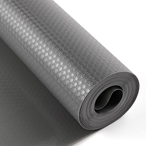 Bloss Drawer and Shelf Liners Non Adhesive EVA Drawer Mat Kitchen Cabinet Liners(12 Inch x 10 FT), Shelf Paper for Bathroom,Kitchen,Desks,Cupboard-Grey - color: Gray, size: 12"W x 118"L
