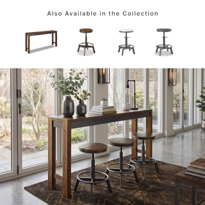 Signature Design by Ashley Furniture Torjin Long Counter Height Table, Seats up to 3, Wood, 72.13" W x 16" D x 36" H, 2-tone Brown