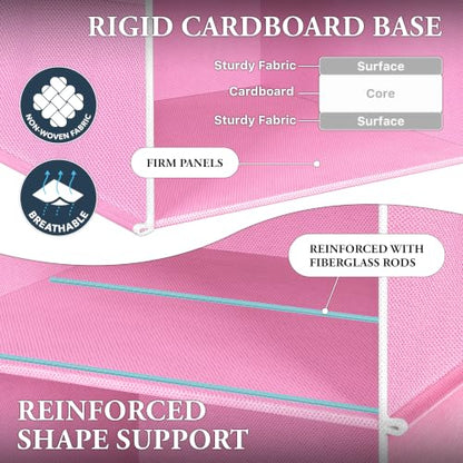 Simple Houseware 5 Shelf Hanging Closet Organizer, Pink - color: Pink, size: 5 Shelf