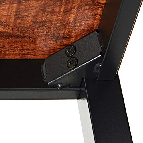 Decoholic 47 Inch Computer Desk, Home & Office PC Laptop Study Writing Table Workstation with Leg Bars, Modern Simple Industrial Style, Rustic Brown - size: 47 Inch