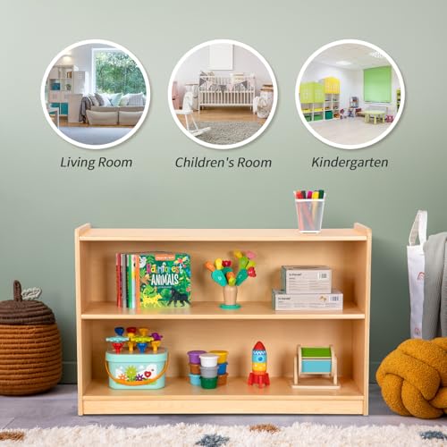 OOOK Montessori Shelf, Toy Organizers and Storage, 2-Tier Toddler Bookshelf Suitable for Classroom, Kindergarten, Kids Room, Playroom and Daycare Center - size: Montessori 2-Tier Toddler Bookshelf
