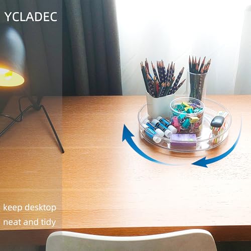 2 Pack Lazy Susan 9.25" Inch Turntable Organizer Pantry Organization and Storage Container Bins Spice Rack Cabinet Rotating Condiment for Pantry Kitchen Vanity Bathroom Jewelry Holder Clear - size: 9.25 inch 2Pack