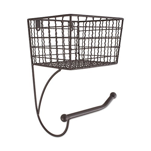 DII Rustic Farmhouse Bathroom Décor, Metal Storage, Toilet Paper Holder, Rustic - color: Rustic, size: Toilet Paper Holder