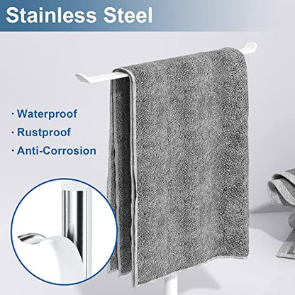 Towel Rack T-Shape Hand Towel Holder for Bathroom, Headband Holder Organizer and Bathroom Towel Racks,Kitchen Towel Rack White Hand Towel Holder - color: White