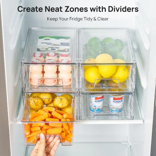 Vtopmart Clear Stackable Storage Drawers - style: 4 Large+4 Small