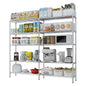 5-Tier Shelf, Adjustable Wire Metal Rack Shelving, Heavy Duty Standing Storage Shelves, Garage, Kitchen, Office, Bathroom, Shelfs Easy Assembly, 69.7" W x 16" D x 71" H, Chrome - color: Chrome, size: 5-tier 69.69"W x 15.75"D x 70.87"H