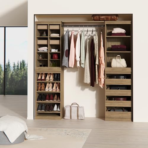 ClosetMaid Modular Storage 12-Shelf Unit with Dividers, Sand - color: Sand