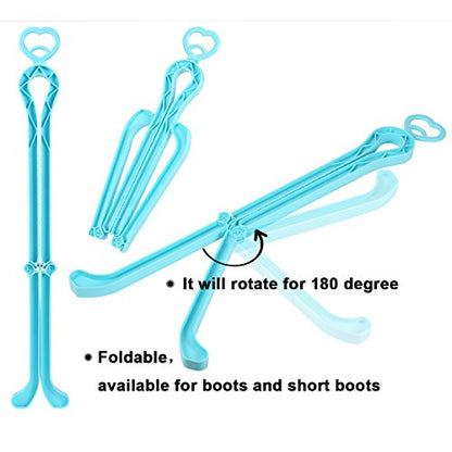 ONEDONE Folding Boot Stands Adjustable Boot Clips for Tall Knee High Shoes - color: Multi-5