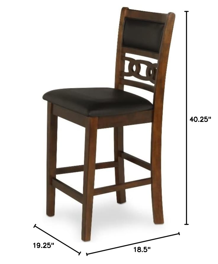 New Classic Furniture Gia Counter Chairs, Set of 2, Brown - color: Brown, size: Set of 2, style: Counter Chair