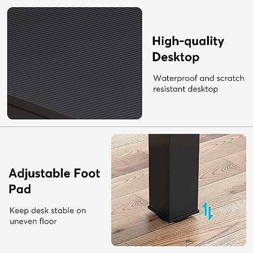 Tribesigns 6.5 FT Conference Room Table, 78.74" W x 27.56" D Large Office Conference Table, Modern Seminar Meeting Table Desk for Boardroom, Meeting Room (1, Black) - color: Black