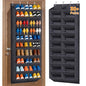 MISSLO 30-40 Pairs Over the Door Shoe Organizer for Closet 20 Extra Large Deep Pockets Hanging Shoe Rack for Door 10-Tier Heavy Duty Shoes Storage Hanger Fits Size 15 Sneakers, Boots, Heels, Black