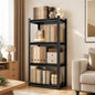 4 Tier Metal Bookshelf, Adjustable Tall Bookcase, Heavy Duty 2400 LBS Modern Deep Book Shelf, Bolt-Free Storage Shelves for Living Room, Home Office, Garage, 13.8" Wx 11.8" Dx 44.1" H - size: 4Tier-13.8"Wx 11.8"Dx 44.1"H
