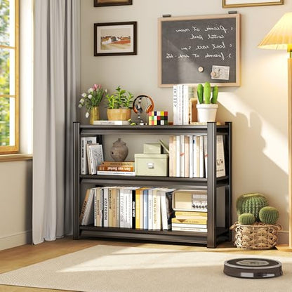 32"H x32"W Bakers Rack, 3-Tier Adjustable Kitchen Storage Rack, Highly Stable Metal Microwave Stand with Storage, 400lbs Per Tier Corner Display Shelf, Suitable for Kitchen Pantry Dinning Room, Black - size: 3T-32"H*32"W*14"D