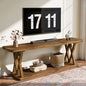 63-Inch Solid Wood TV Stand for 50/55/60/65/70/75-Inch TVs, Farmhouse Entertainment Center with Storage Shelf, Low Media Console Television Stands for Living Room, Bedroom