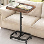Adjustable Height Mobile TV Tray Table with Wheels, Portable Rolling Desk, and Laptop Table for Eating on Couch or Sofa, Featuring Upgraded Alloy Steel Support and a Sturdy Quadrilateral Base
