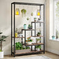 Tribesigns 5-Tier Tall Indoor Plant Stand, 70.9 inches Large Metal Plant Shelf with 6PC S Hanging Hooks, Multi-Purpose Flower Bonsai Pots Display Rack for Indoor, Garden, Balcony, Living Room