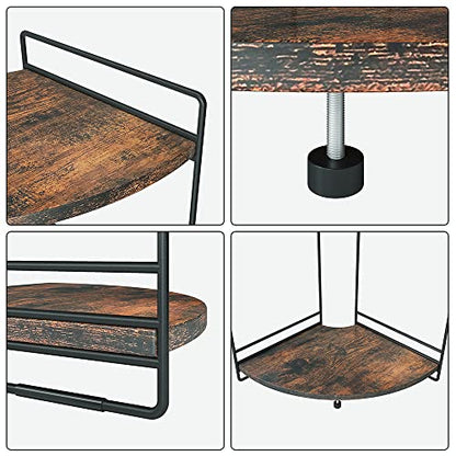 2-Tier Bathroom Counter Organizer, Wooden Corner Shelf for Vanity | Multi-Use Bathroom Storage, Holds Perfume, Makeup, Spices And Toiletries, Fits Dresser And Kitchen Countertops