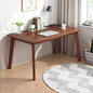 IOTXY Simple Wooden Writing Desk - Modern Minimalist Style PC Laptop Computer Workbench with Solid Wood Legs, 47" W Home Office Work Table for TV Stand Music Video Live Broadcast Workstation, Walnut | Nordic Minimalist Style, MDF Tabletop, Solid Wood Legs