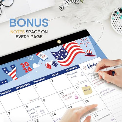 Desk Calendar 2026-2027, 18-Month Calendar Runs from July 2026 to December 2027, Large 17" x 12" Monthly Desktop & Wall Calendar for Home & Office - Festival - color: c-Festival, size: Jul 2026 – Dec 2027