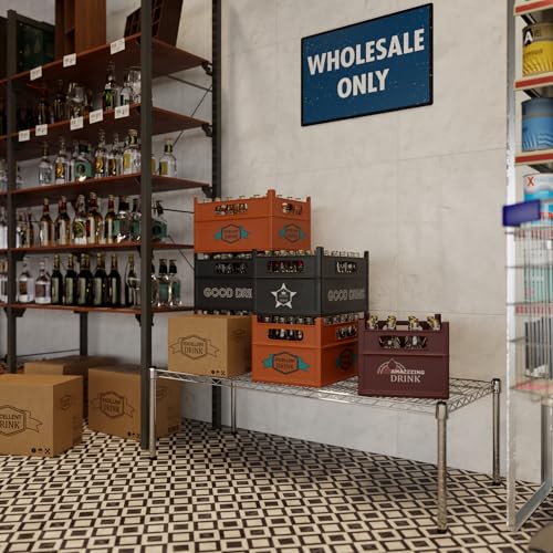 21" Deep x 48" Wide x 14" Height Wire Shelving Kit | 1-Tier | NSF Commercial Storage Rack Unit - size: 21" Deep x 48" Wide