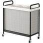 WOWLIVE Laundry Hamper 3 Section, 120L Rolling Laundry Basket with wheels and Removable Liner Bag, Laundry Sorter with Metal Handle, Large Clothes Hamper for Laundry Room, Bathroom and Dorm, Beige - size: 3-Section