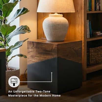 Signature Design by Ashley Trailbend Eclectic Accent End Table, Brown & Gunmetal