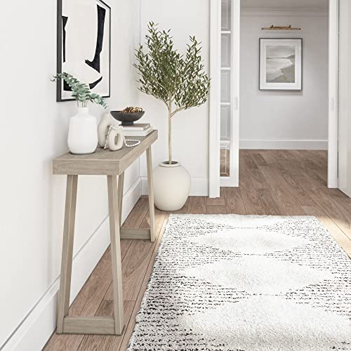 Plank+Beam Classic Console Table, 46 Inch, Seashell | Non-Toxic Finishes, Versatile Design, Elegant Details, Easy Assembly, Quick Setup, Solid Wood - color: Seashell, size: 46" Console Table