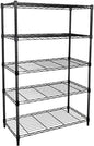 Simple Deluxe Heavy Duty 5-Shelf Storage Shelving Unit, 1250lbs Loading Capacity, 29.92" D x 13.98" W x 61.09" H, Black - color: Black, size: 5-Tier