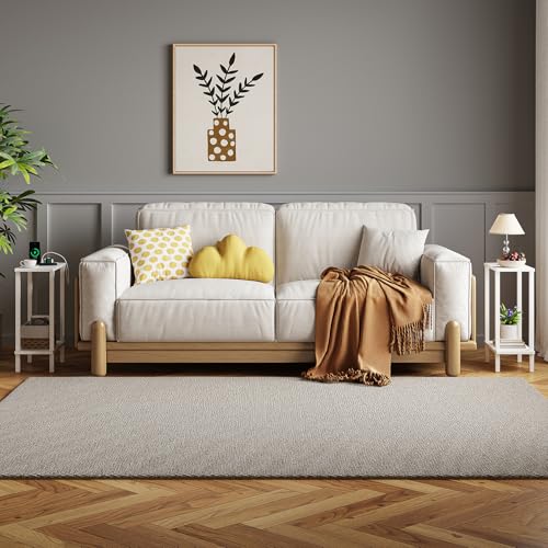 TUTOTAK Small Side Table, Narrow End Table, Skinny Sofa Table, Slim Nightstand, Couch Table, Living Room, Bed Room, White TB01BW062 - color: White, size: 2-Tier（7.9"D x 15.8"W x 22.5"H）