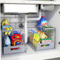 REALINN Under Sink Organizer, Pull Out Cabinet Organizer 2 Tier Slide Out Sink Shelf Cabinet Storage Shelves, Storage for Kitchen Bathroom, Grey, 2 Pack | For Kitchen and Bathroom, Slide Out Under Cabinet Storage, Metal Under Sink Storage with Sliding Dra