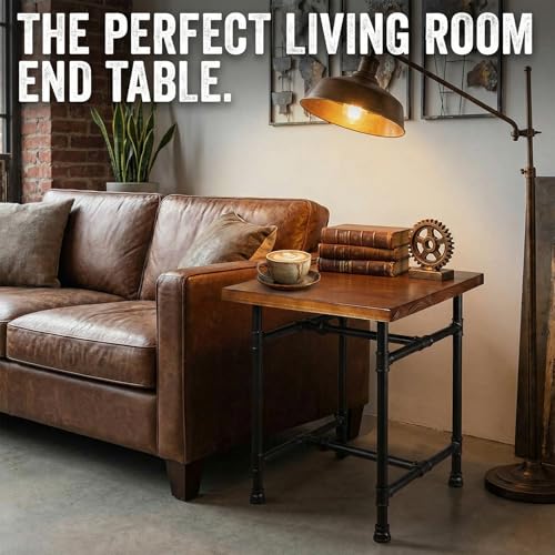 24 Inch Industrial Rustic Iron Pipe Entry Table, End Table, Coffee Table, Side Table, Metal Legs, Bar Table/Home Set/Living Room Set/Dining Room1