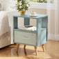 Huhote Kids Nightstand, 2-Tier Night Stand with Drawer, Modern Side Table for Bedroom, Study Room, Small Spaces, Blue - color: Blue, size: 2-Tier with Drawer