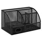 Amazon Basics Mesh Pen Holder and Desktop Desk Organizer, Office Caddy Storage for Writing Utensils, 9.1 x 5.9 x 5.5 inches, Black - style: Pen Holder Organizer