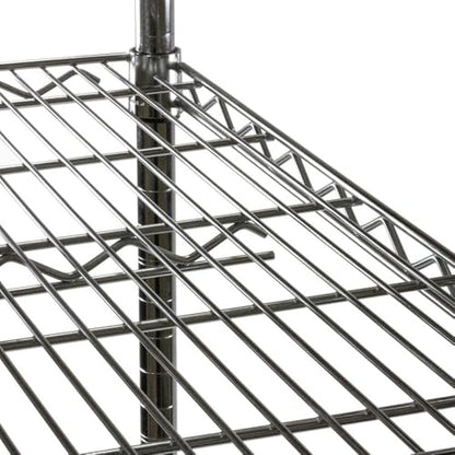 Shelving Inc. 12" d x 30" w Chrome Wire Shelving with 2 Tier Shelves, Weight Capacity 800lbs Per Shelf - size: 12"d x 30"w x 14"h