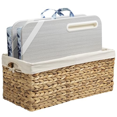 LAPGEAR Designer Lap Desk – Blue Blossoms, 2-Pack with Storage Basket - color: Blue Blossoms, size: 2-Pack + Basket